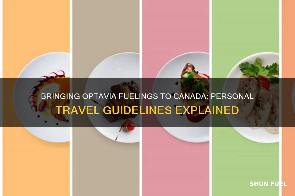can i personally bring my fuelings for optavia to canada