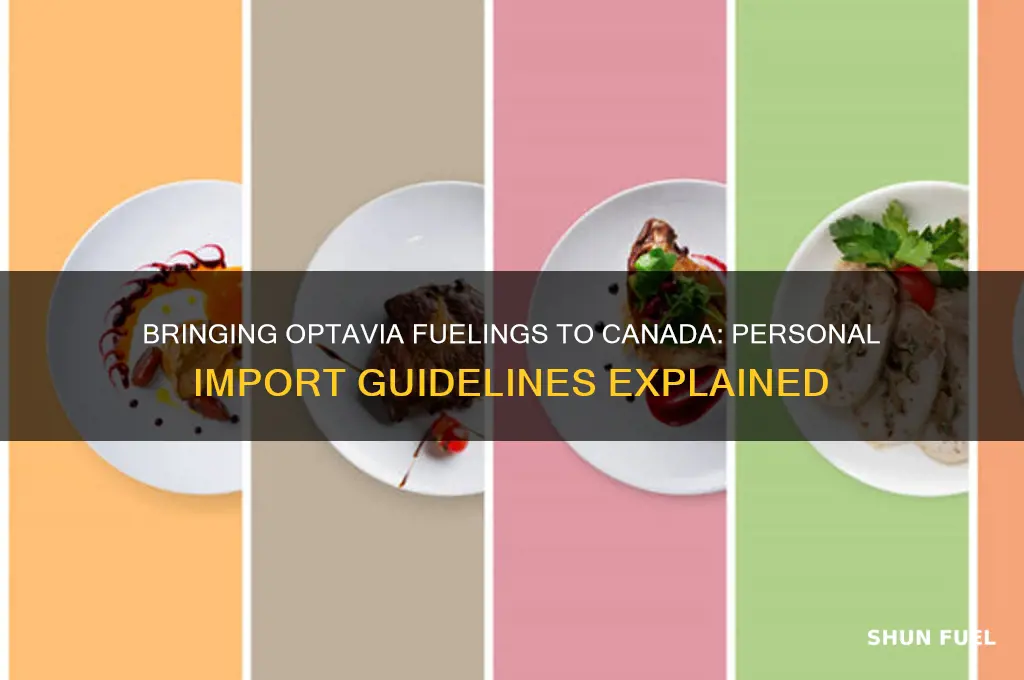 can i personally bring my fuelings from optiva to canada