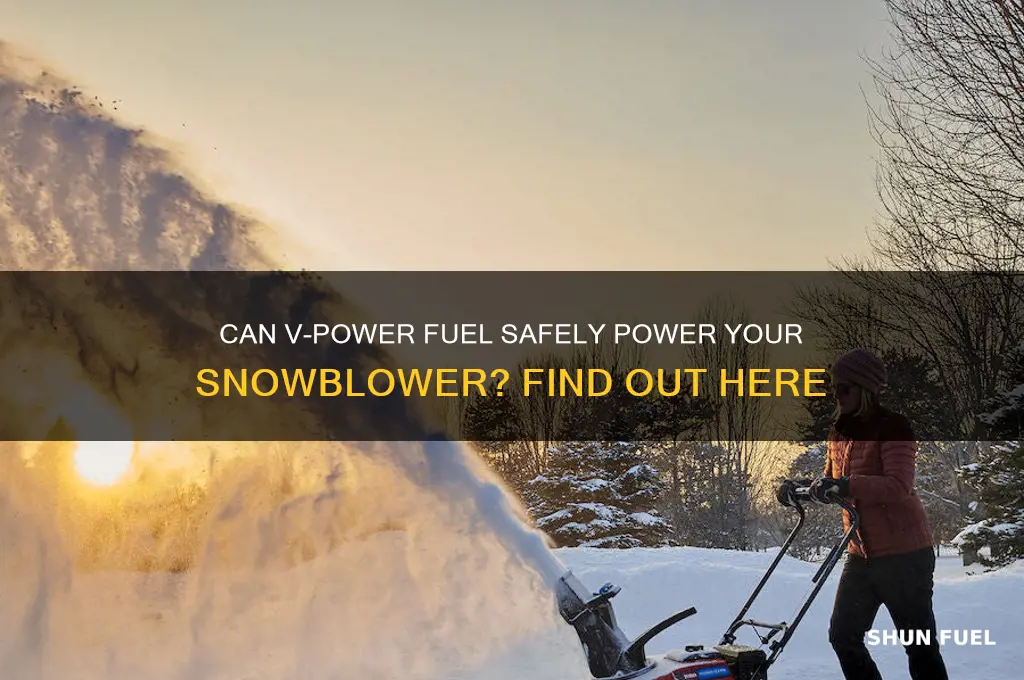 can i pour v-power fuel into snowblower