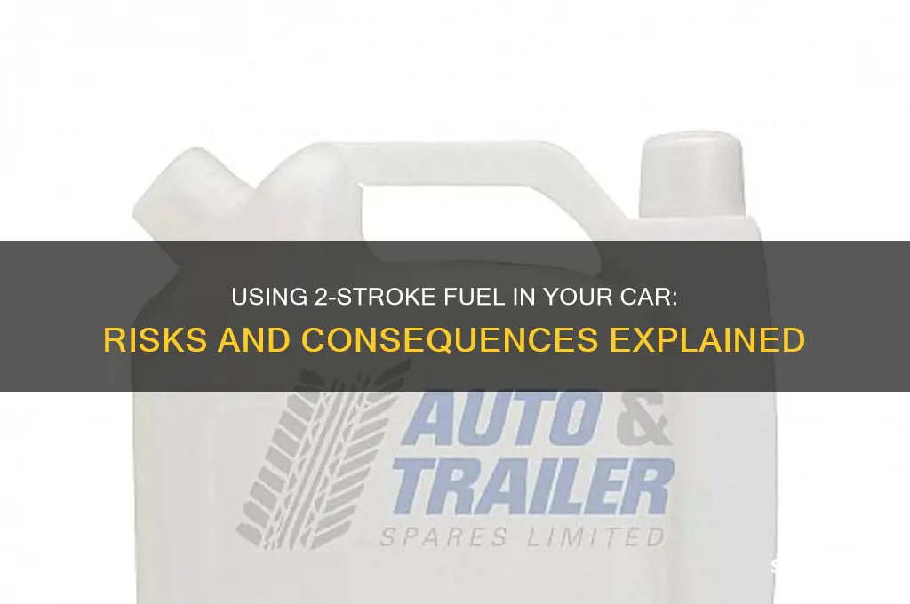 can i put 2 stroke fuel in my car