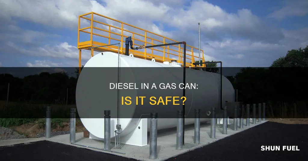 can i put diesel fuel in a gas can