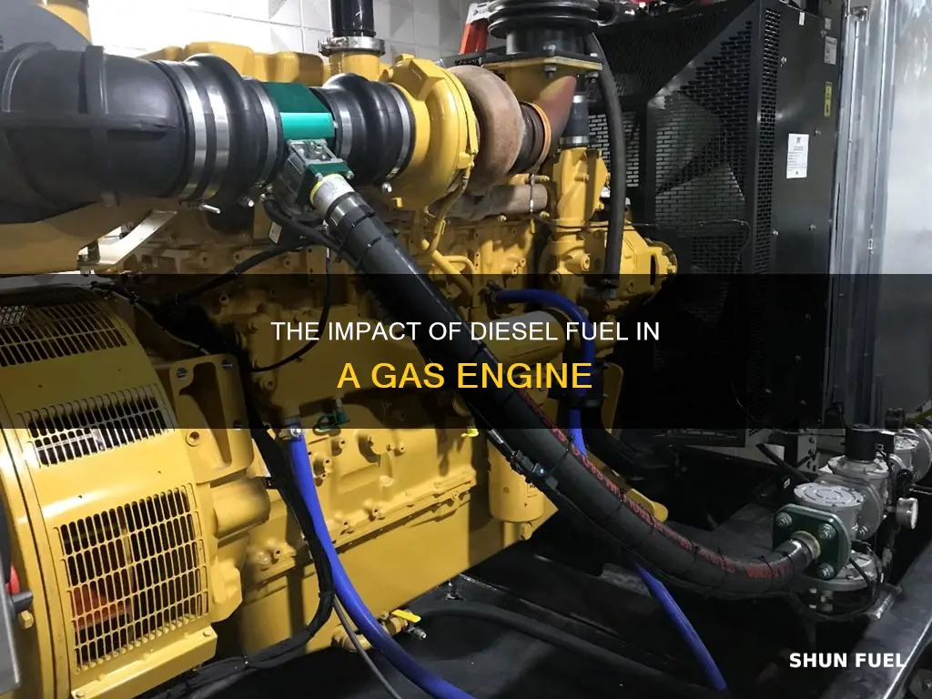 can i put diesel fuel in a gas engine