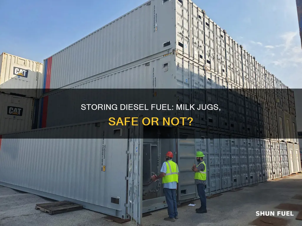 can i put diesel fuel in milk jugs