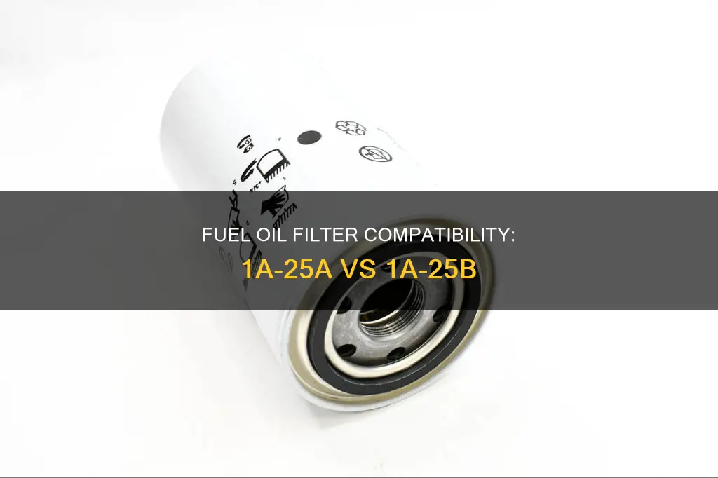 can i replace 1a-25a with 1a-25b fuel oil filter