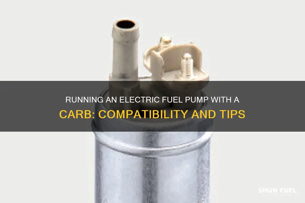 can i run an electric fuel pump with carb