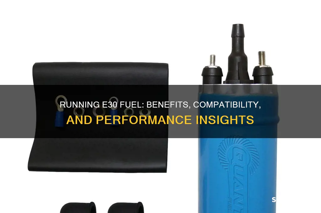 can i run e30 for fuel