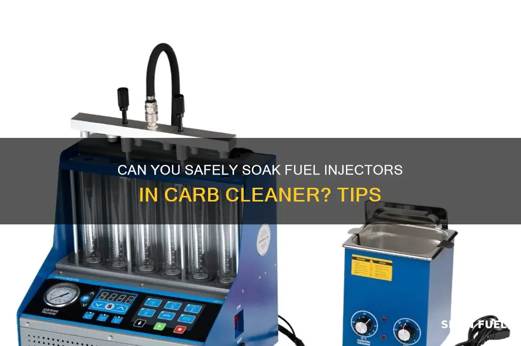 can i soak fuel injectors in carb cleaner