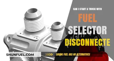 Starting a Truck with Disconnected Fuel Selector: Risks and Solutions