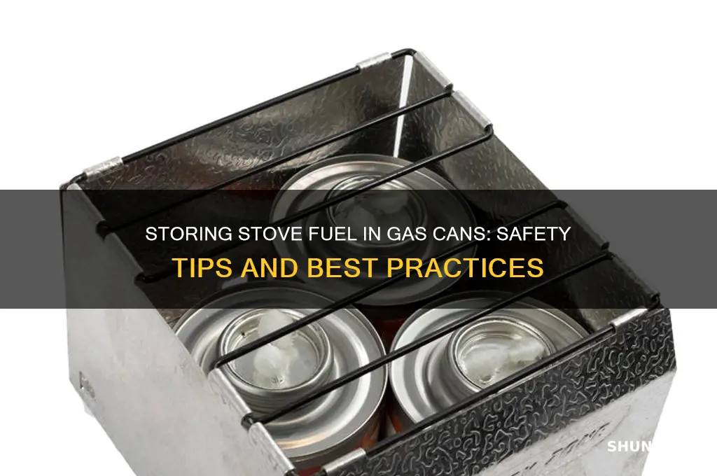 can i store stove fuel in gas can
