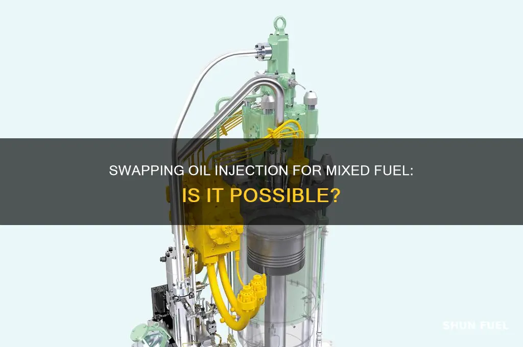 can i swap an oil injection for mixed fuel