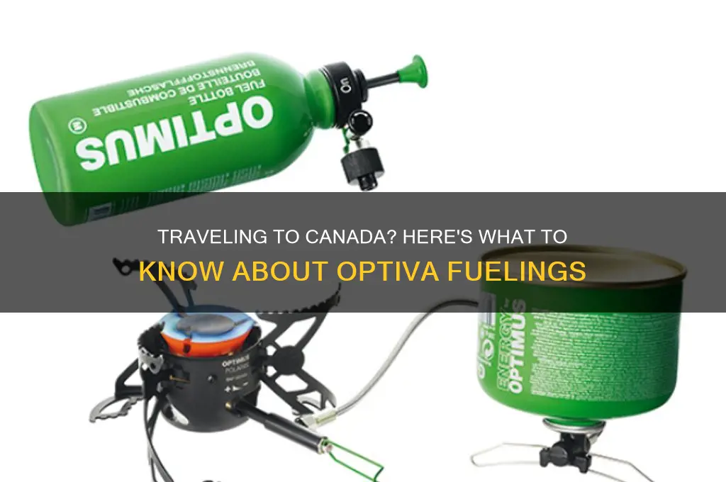 can i take my optiva fuelings to canada