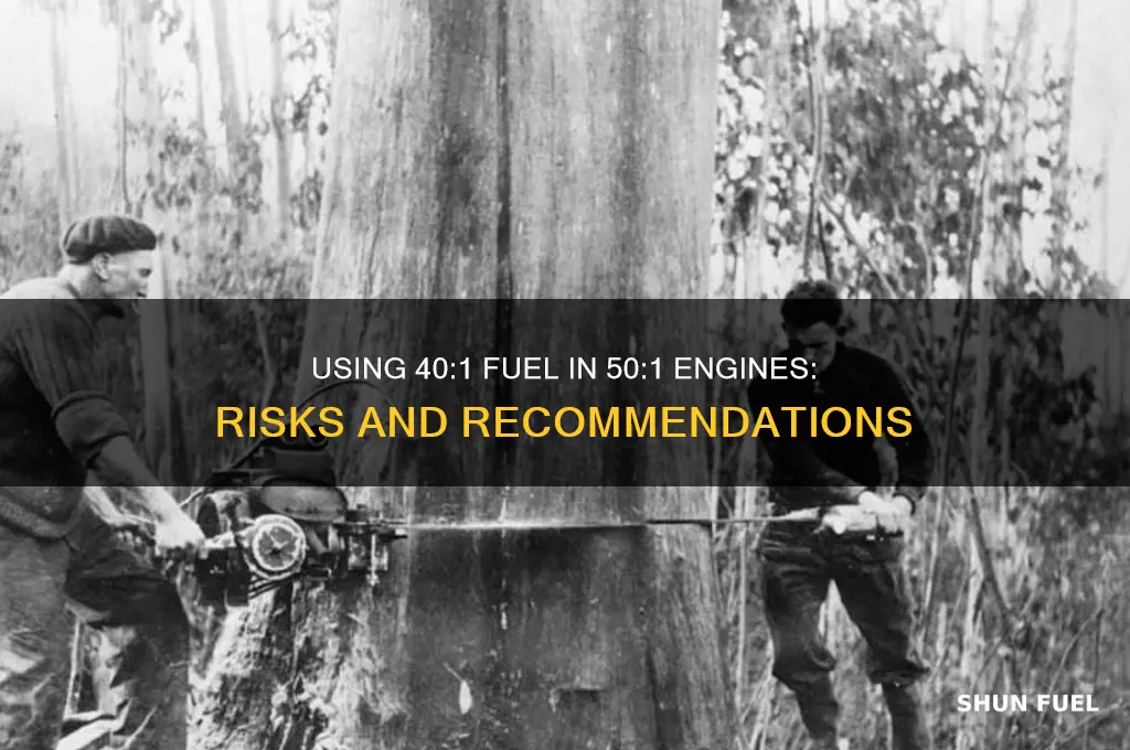 can i use 40 1 fuel for 50 1
