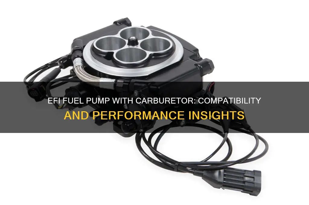 can i use a efi fuel pump with carburetor
