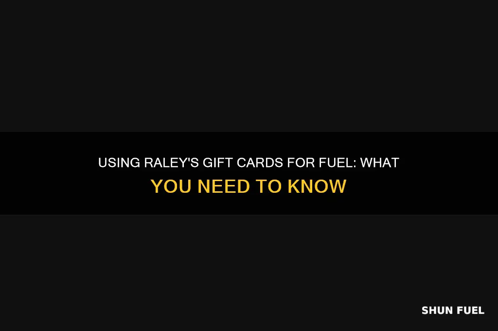 can i use a raleys gift card for fuel