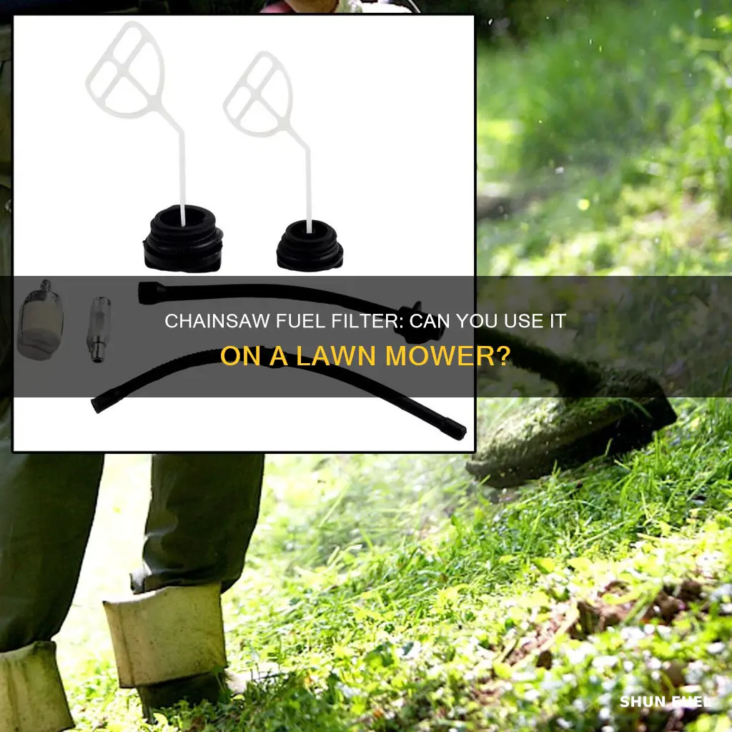 can i use chainsaw fuel filter on lawn mower
