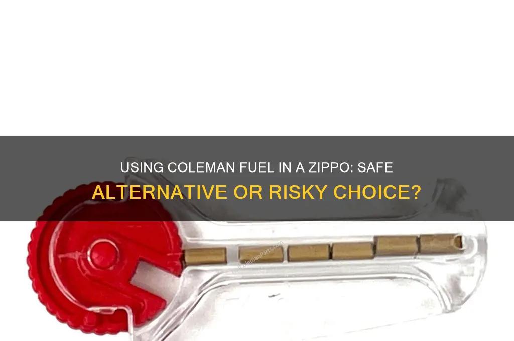 can i use coleman fuel in a zippo