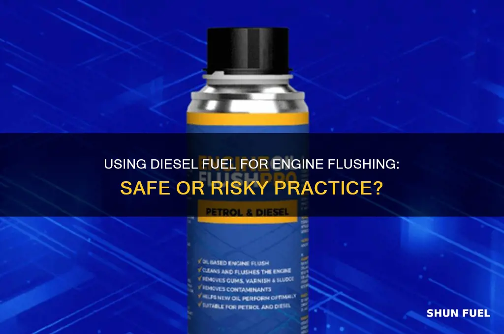can i use diesel fuel to flush my engine