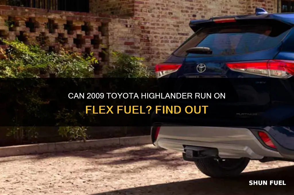can i use flex fuel on toyota highlander 2009