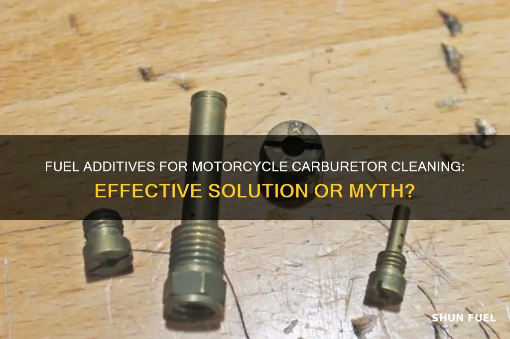 can i use fuel addative to clean a motorcycle carburater