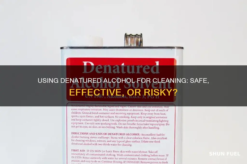 can i use fuel denatured alcohol to clean