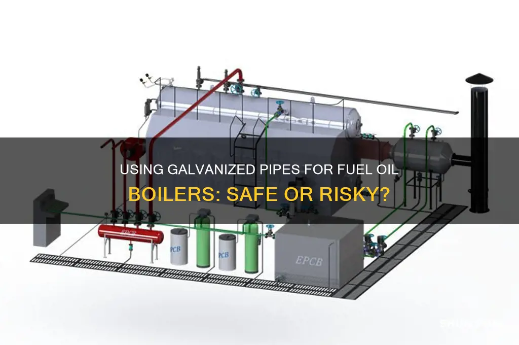 can i use galvanized pipe for fuel oil boilee