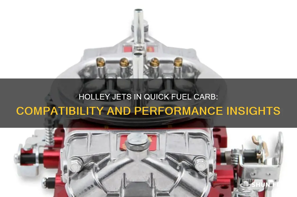can i use holley jets in a quick fuel carb
