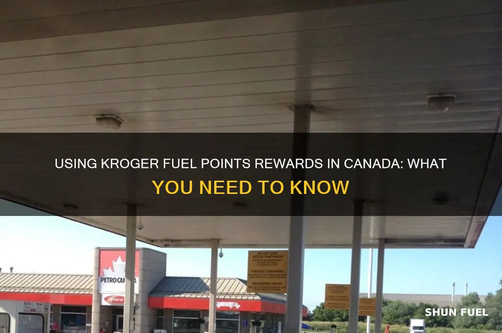 can i use kroger fuel points rewards in canada