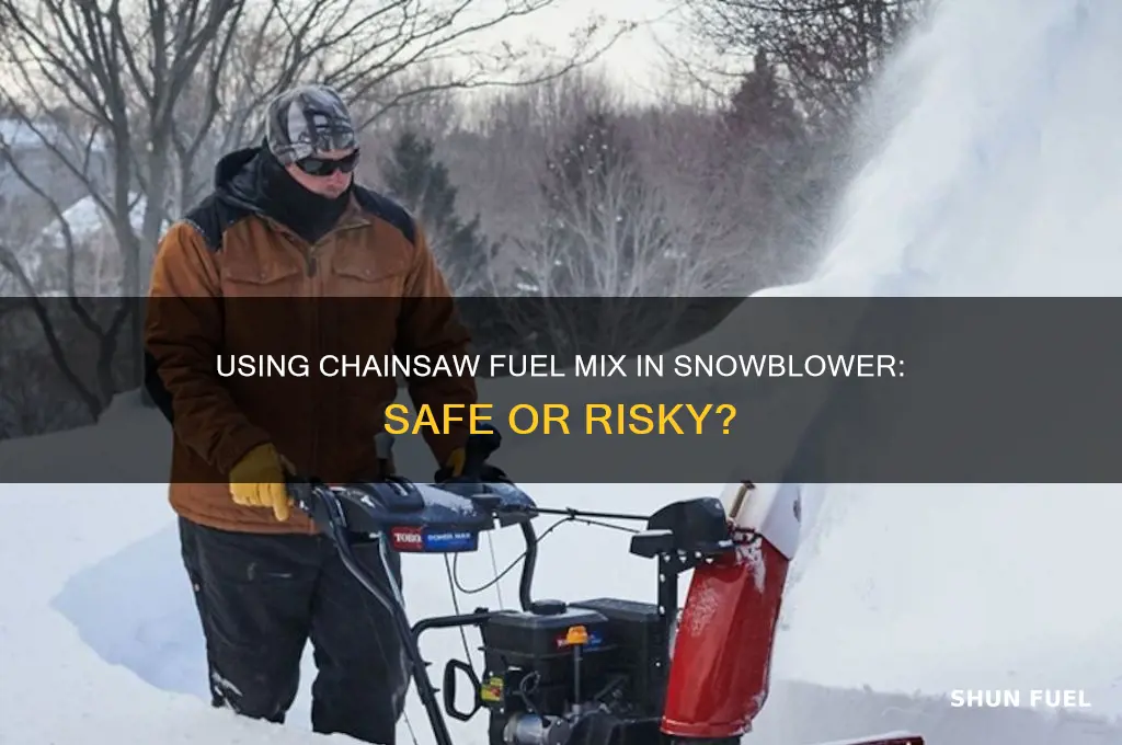 can i use my chainsaw fuel mix in my snowblower