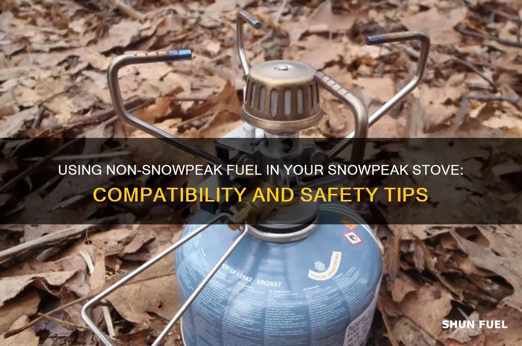 can i use non snowpeak fuel with my snowpeak stove