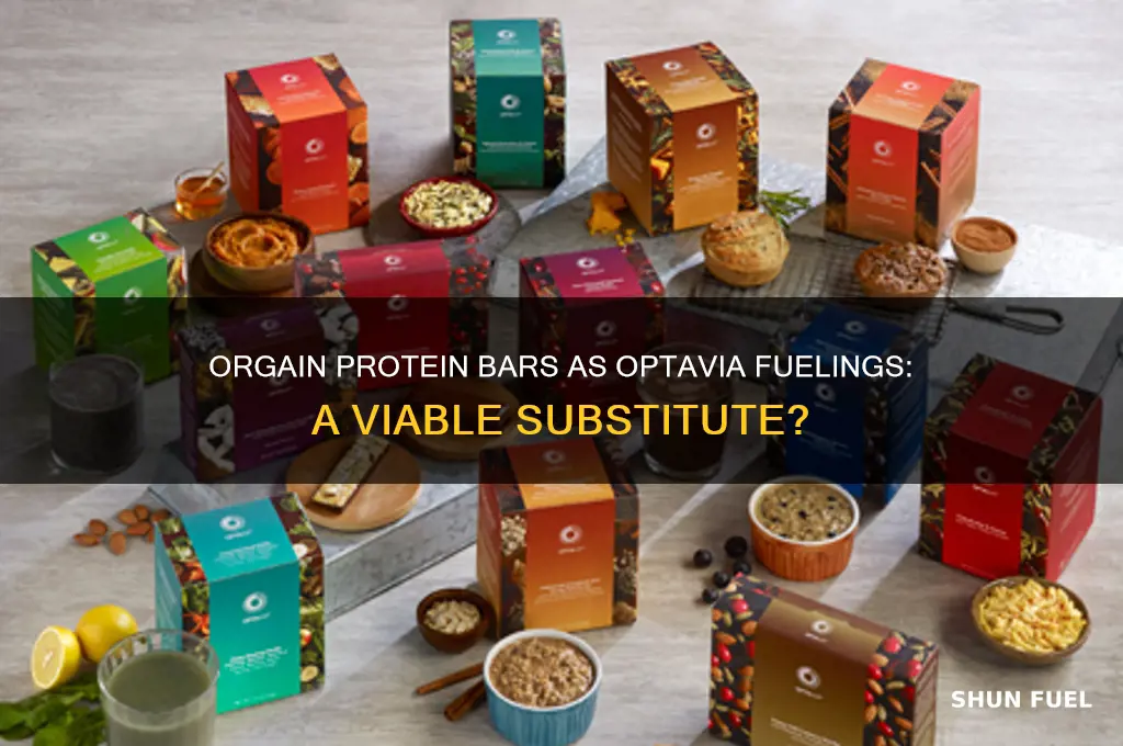 can i use orgain protein bars as optavia fuelings