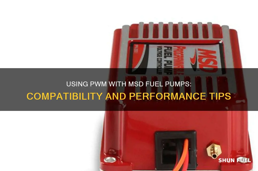 can i use pwm on an msd fuel pump