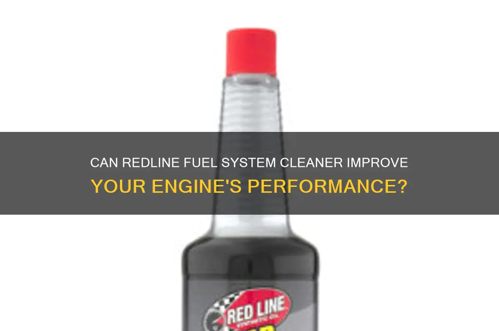 can i use redline fuel system cleaner