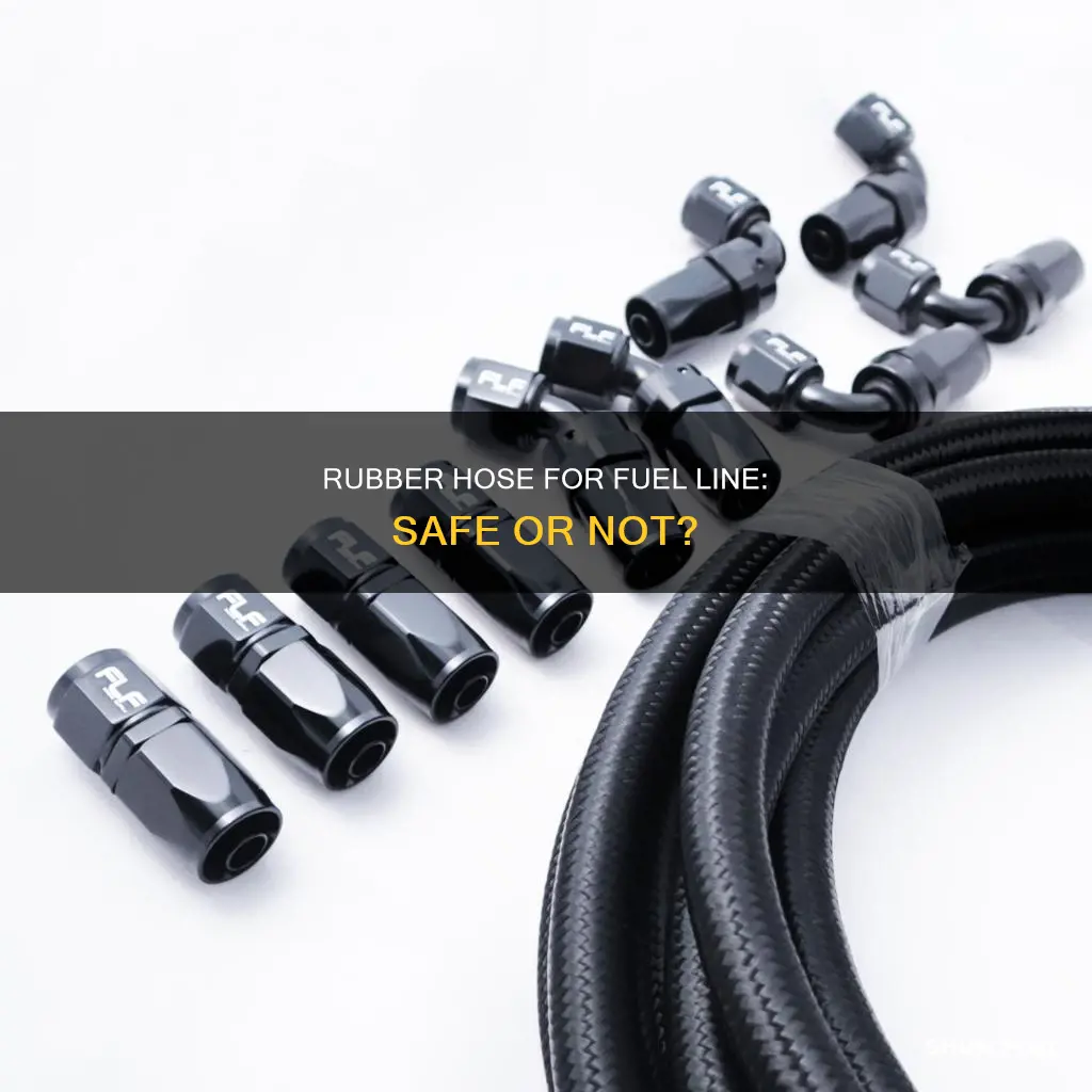 can i use rubber line to replace fuel line