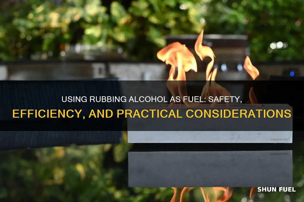 can i use rubbing alcohol as fuel