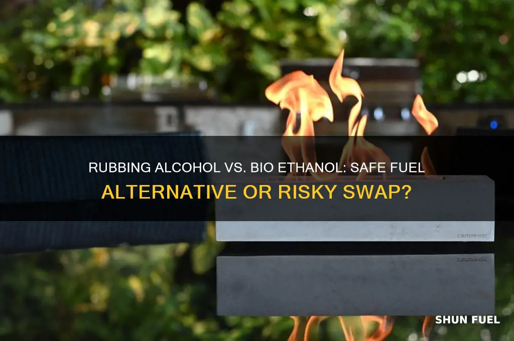 can i use rubbing alcohol instead of bio ethanol fuel