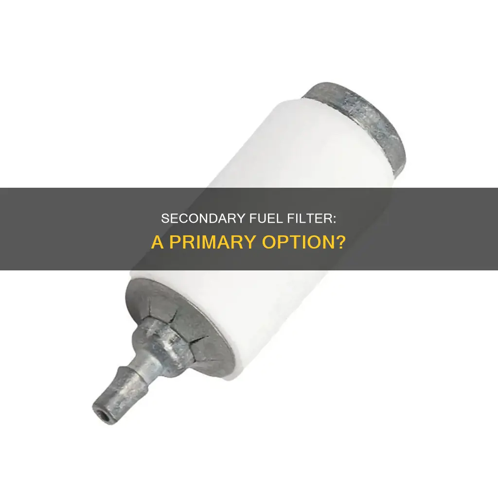 can i use secondary fuel filter instead of primary
