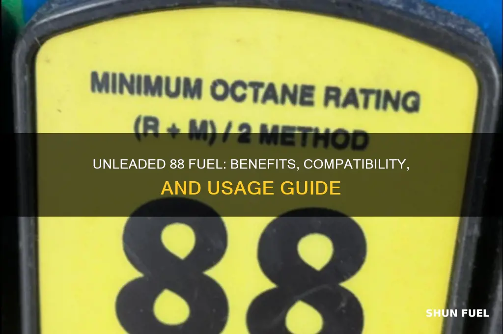 can i use unleaded 88 fuel