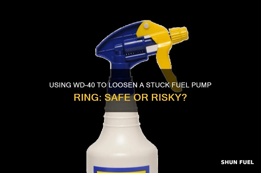 can i use wd 40 to loosen fuel pump ring