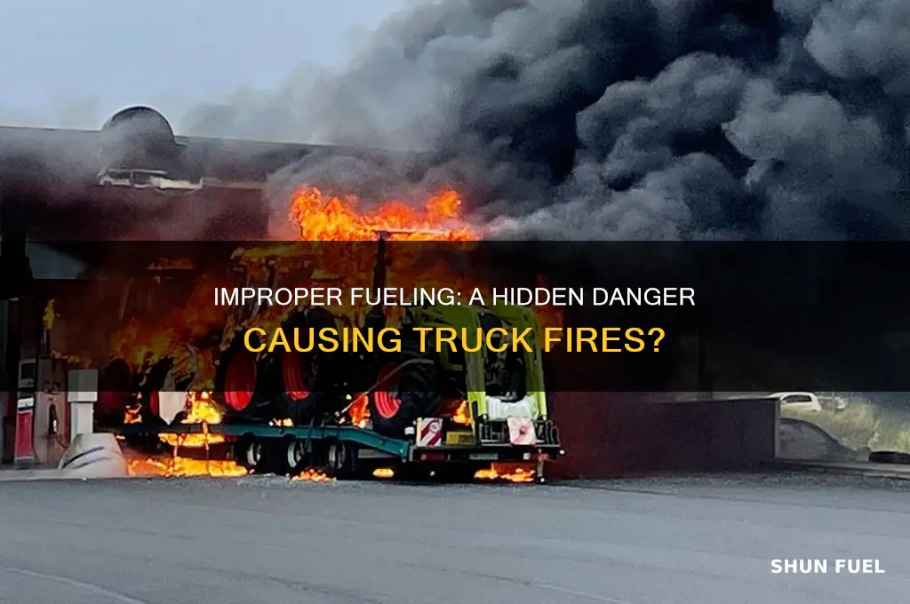 can improper fueling cause a truck fire