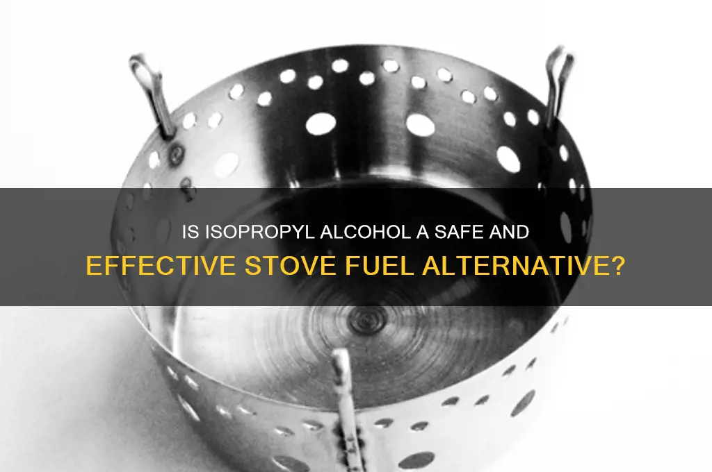 can isopropyl be used as stove fuel