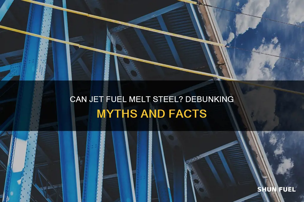 can jet engine fuel melt steel
