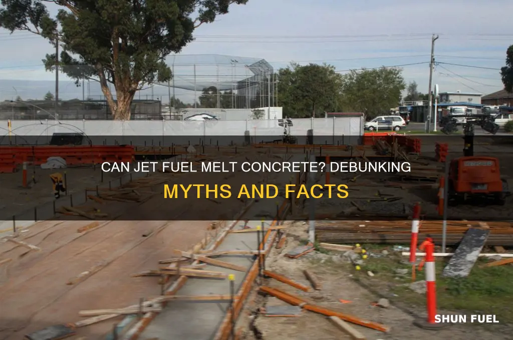 can jet fuel melt concrete