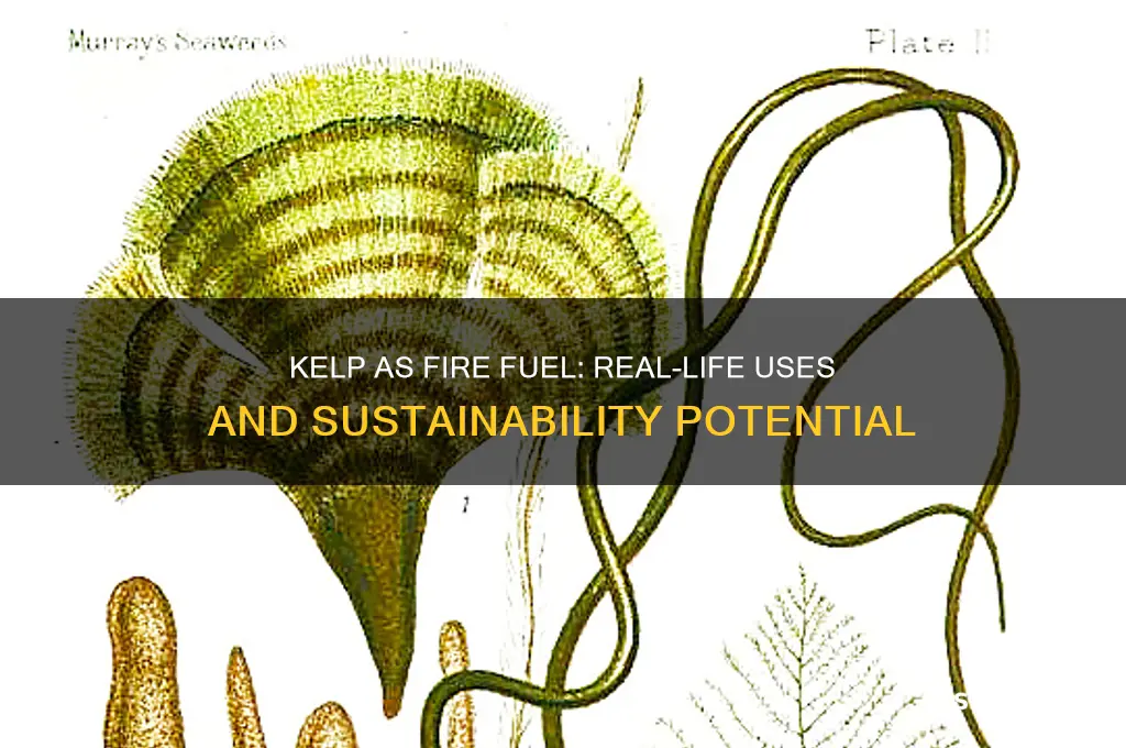 can kelp be used as fire fuel in real life