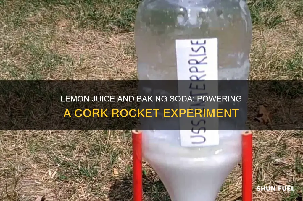 can lemon juice and baking soda fuel a cork rocket