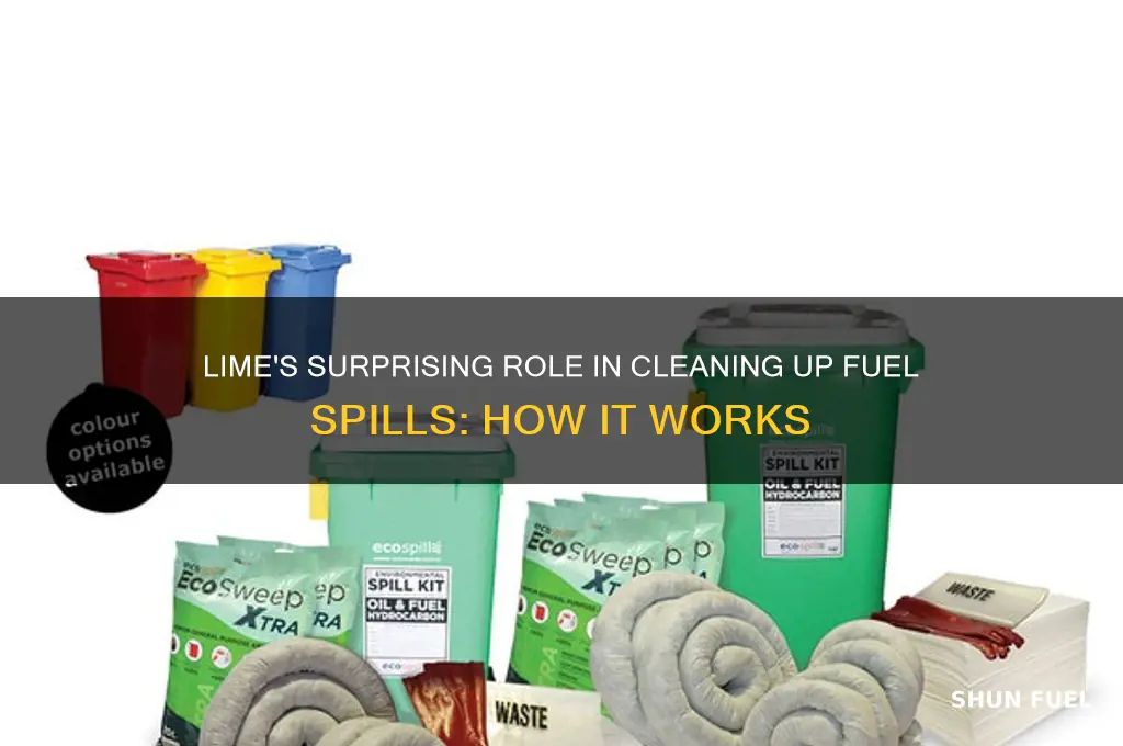 can lime clean up fuel spills
