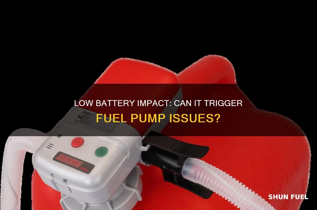 can low battery cause fuel pump problems