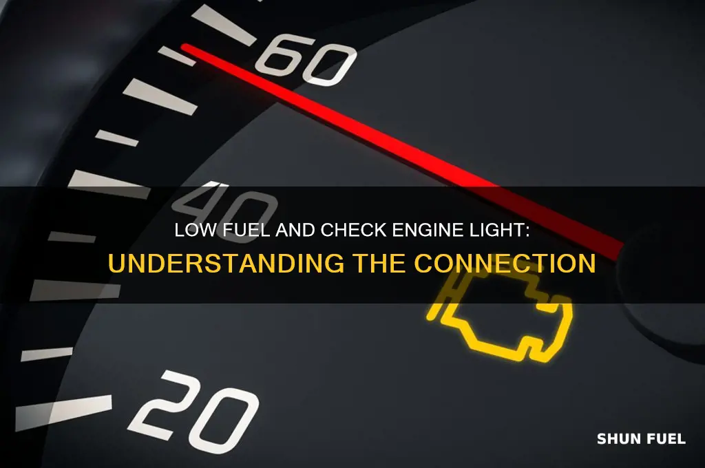 can low fuel cause check engine light to come on
