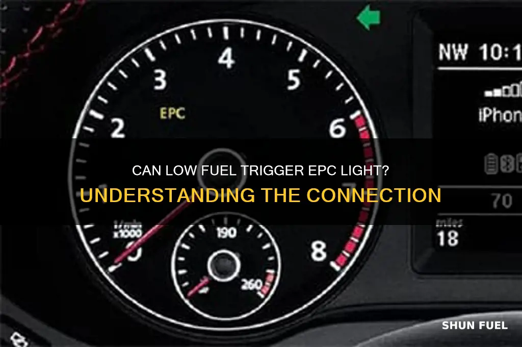 can low fuel cause epc light