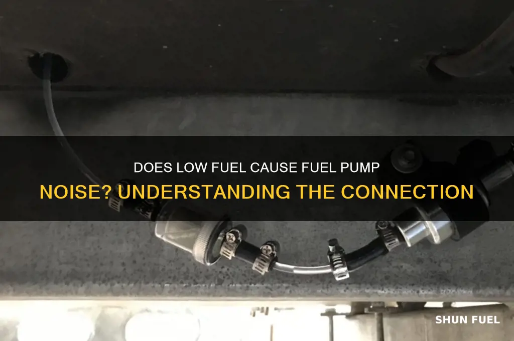 can low fuel cause fuel pump make noise