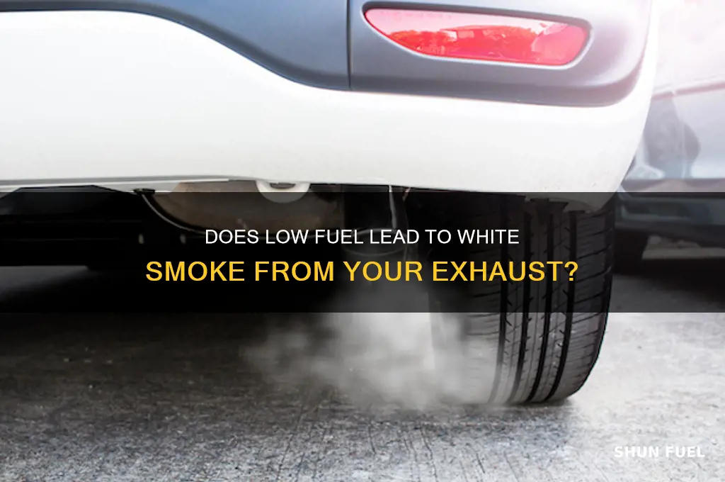 can low fuel cause white smoke